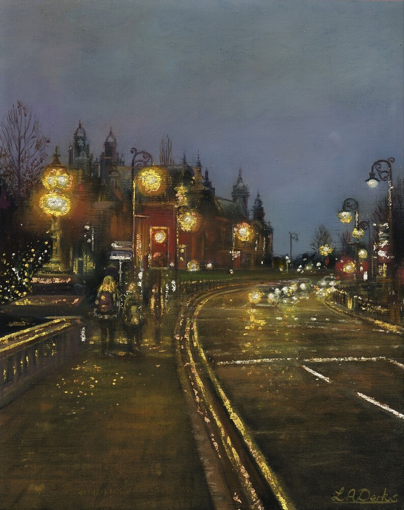 'Kelvingrove by Night #2' by artist Lesley Anne Derks